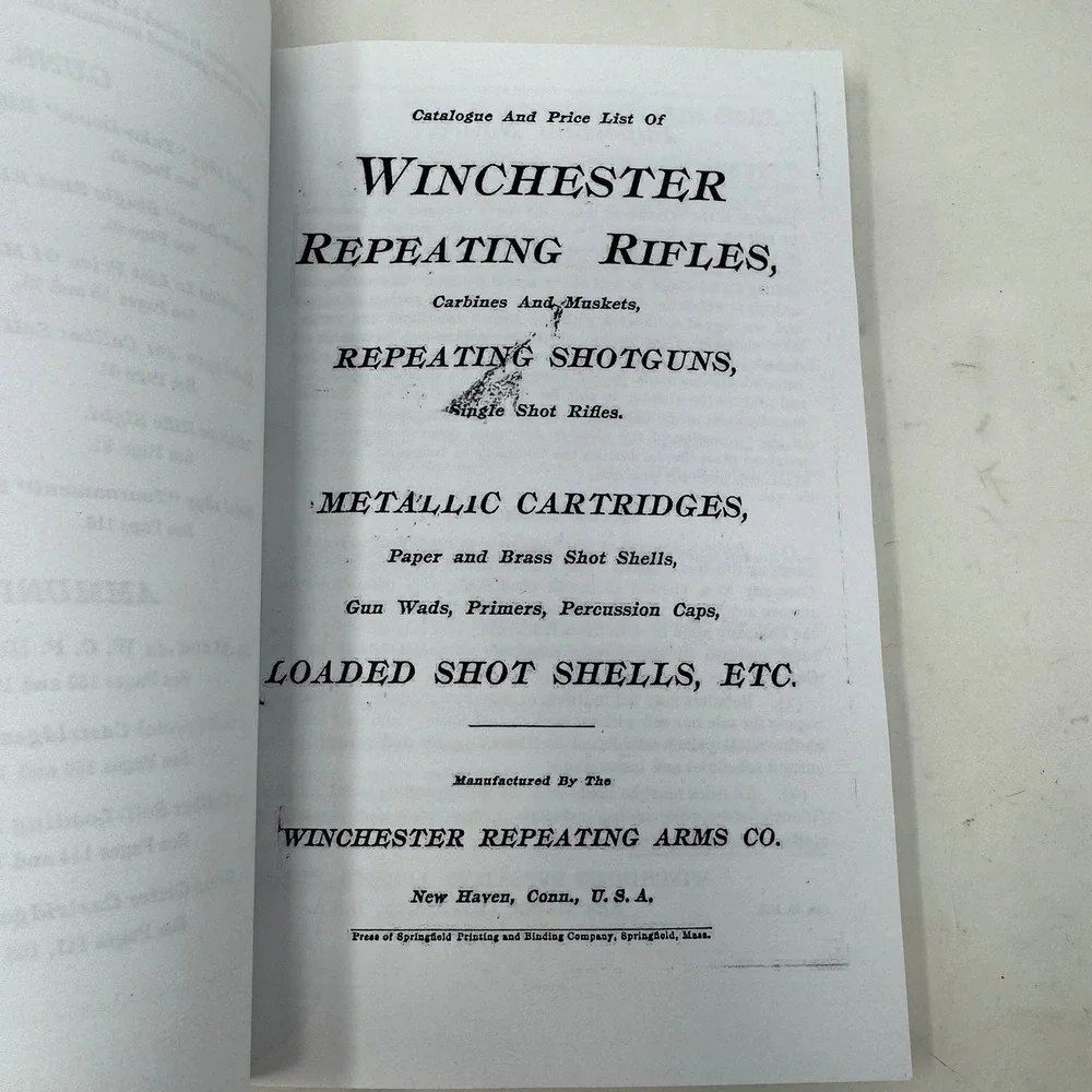 Winchester Repeating Arms Co June 1910 Catalogue No 76 Cornell‎ Reprint Booklet